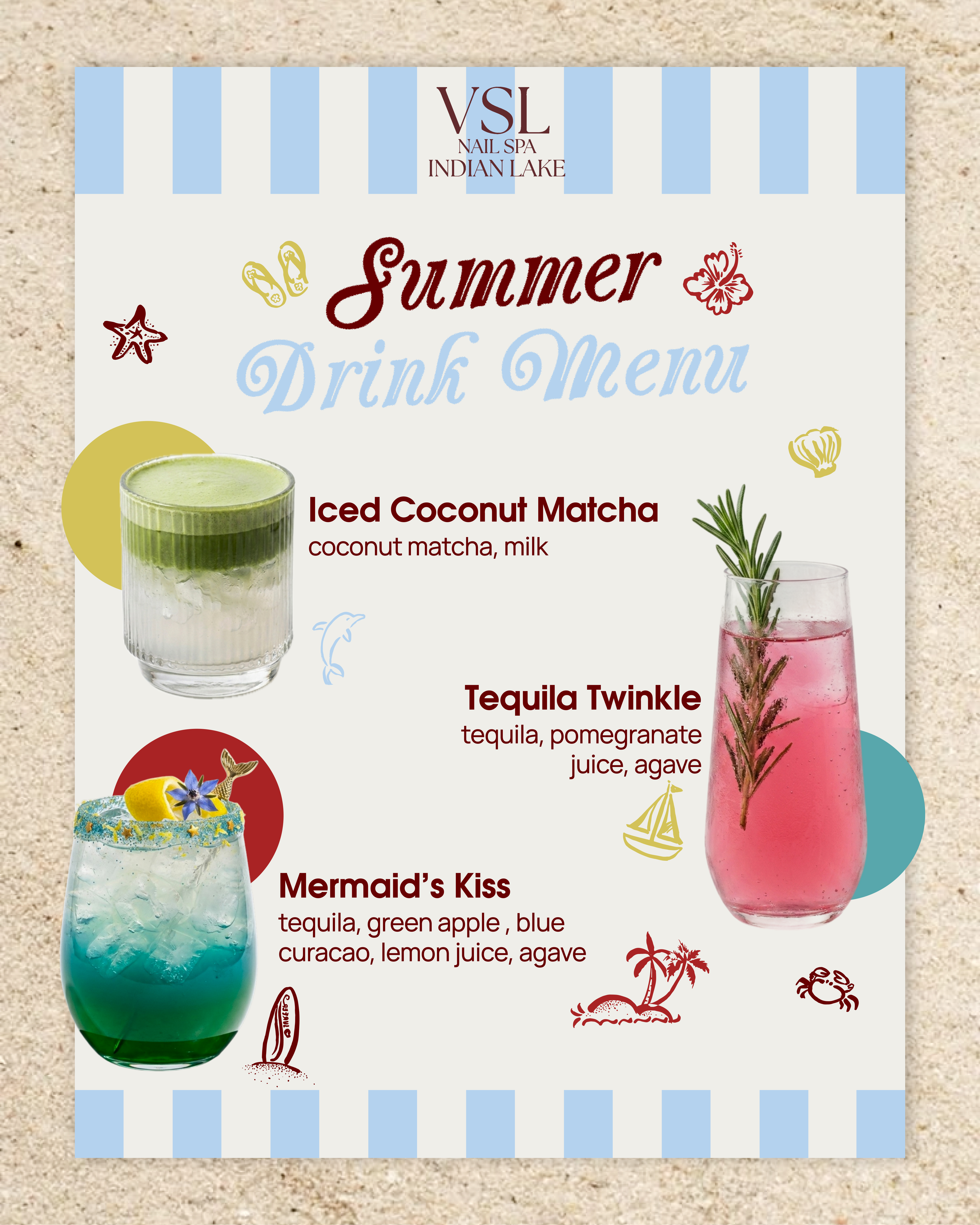 Drink Menu | VSL Nail Spa Hendersonville at Indian Lake